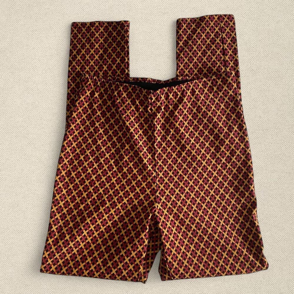 90s Geometric Pattern High Waisted Pants sz L FCNY Vintage